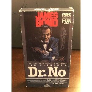 Dr No VHS (1962) - James Bond 007 vintage movie CBS/Fox Video 1984 cassette tape